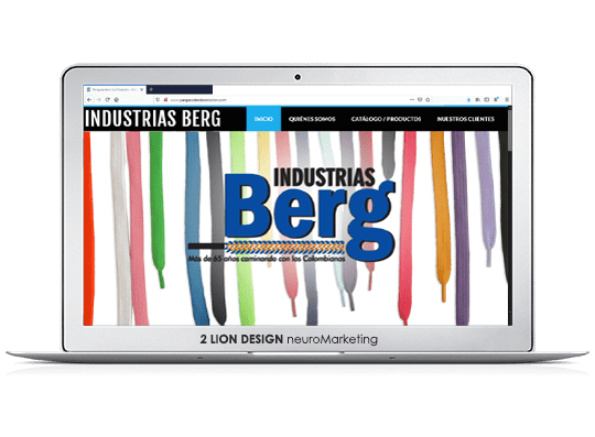 Industrias Berg - Cordones / Diseño de página web