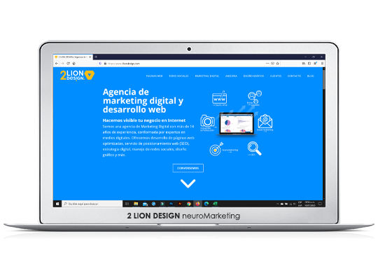 2 Lion Design Agencia de neuroMarketing / Diseño de página web