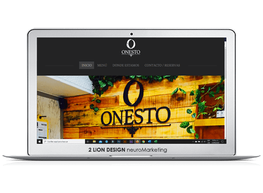 Onesto Restaurante / Diseño de página web