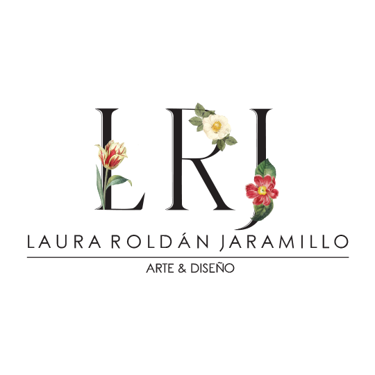 Diseño de logo LRJ Laura Roldán Jaramillo Artes & Diseño